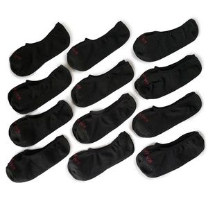 12 Pairs Women's Black No Show Socks Kalon Brand 1507 New NWB